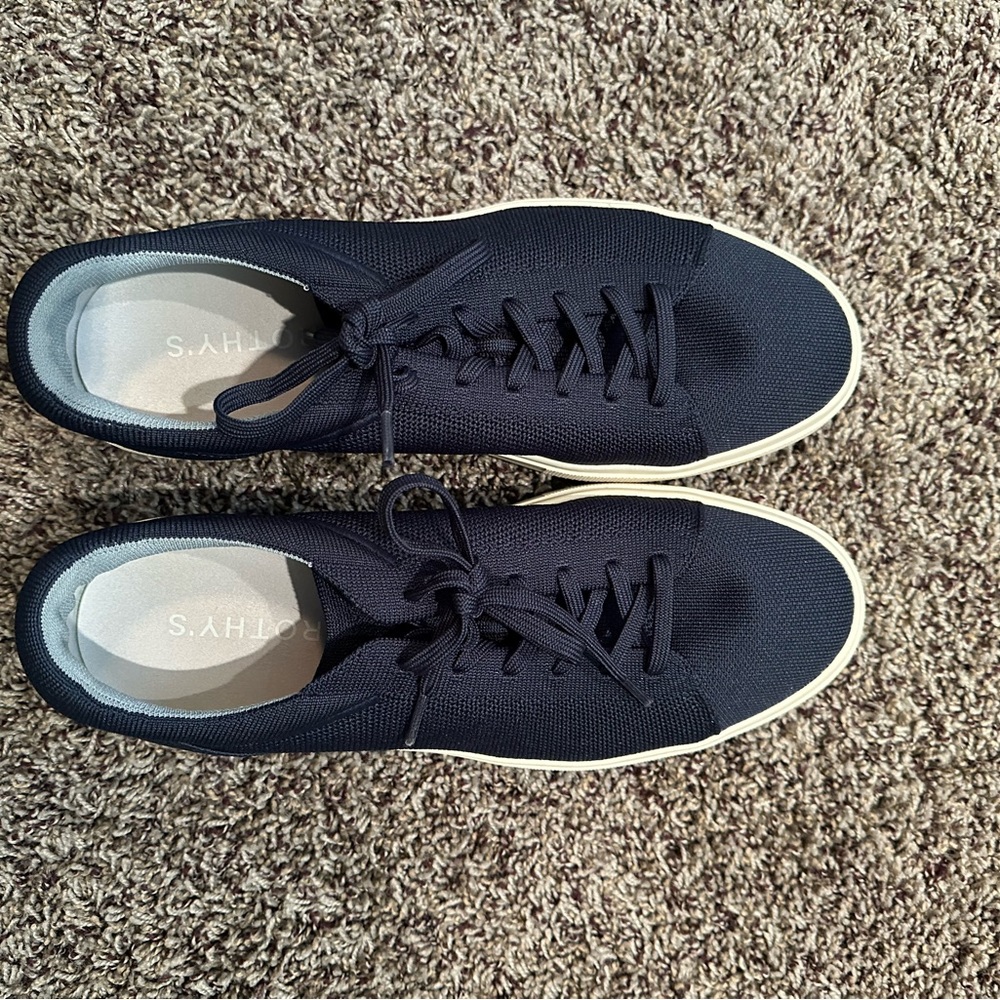 Men's Rothy's Navy Blue Canvas Sneakers size 12 - Picture 3 of 5